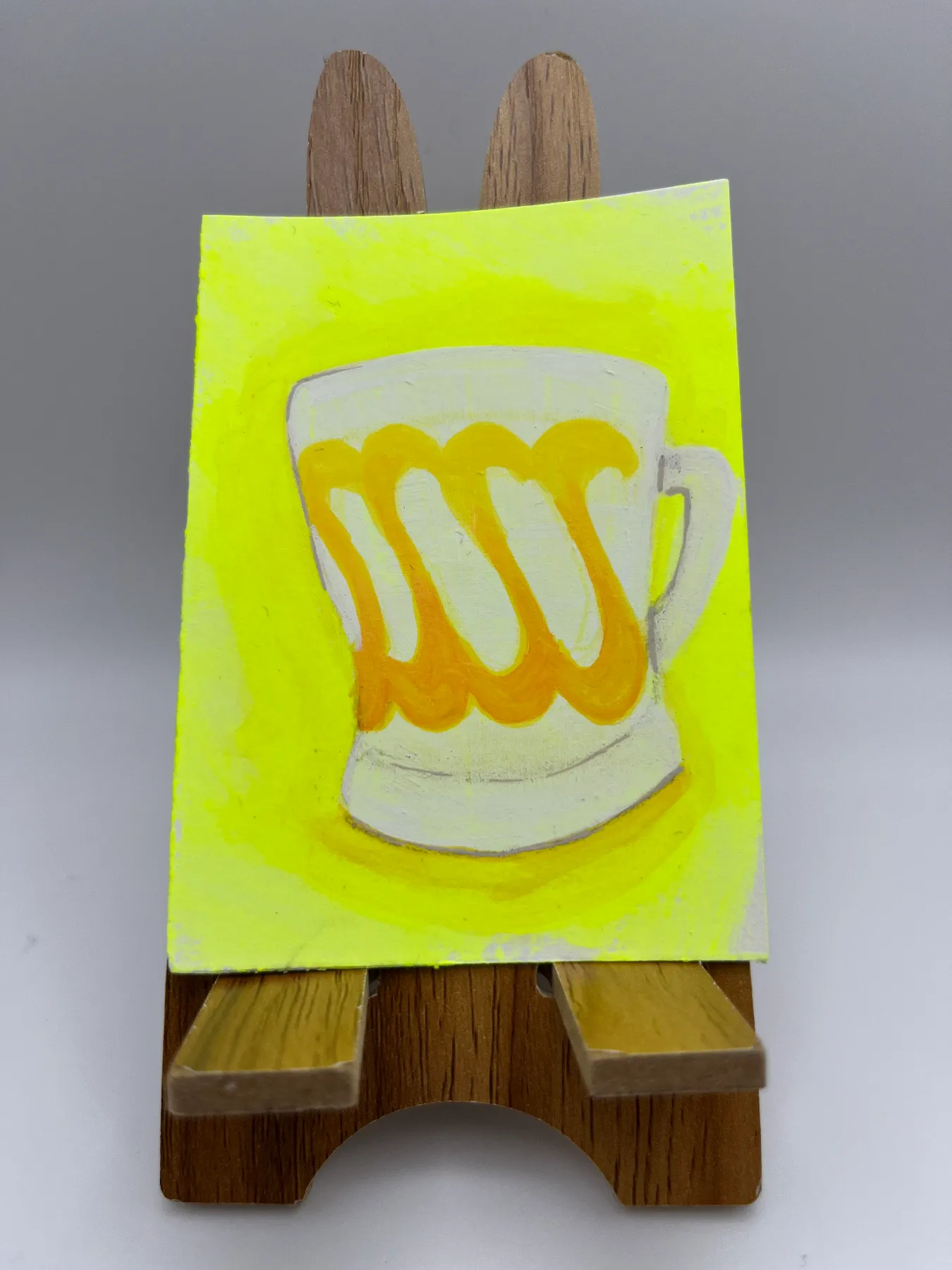 Yellow Waves aceo art card