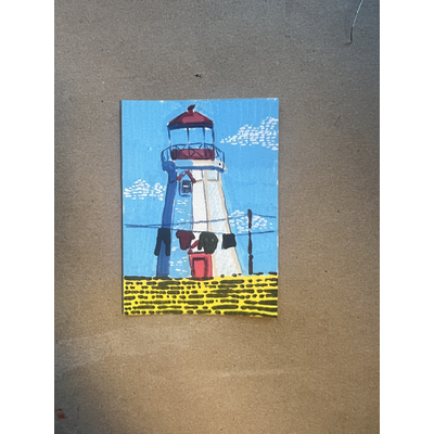 Lighthouse aceo art card thumbnail 1