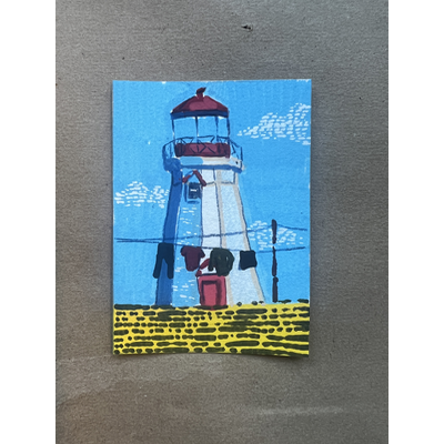 Lighthouse aceo art card thumbnail 2