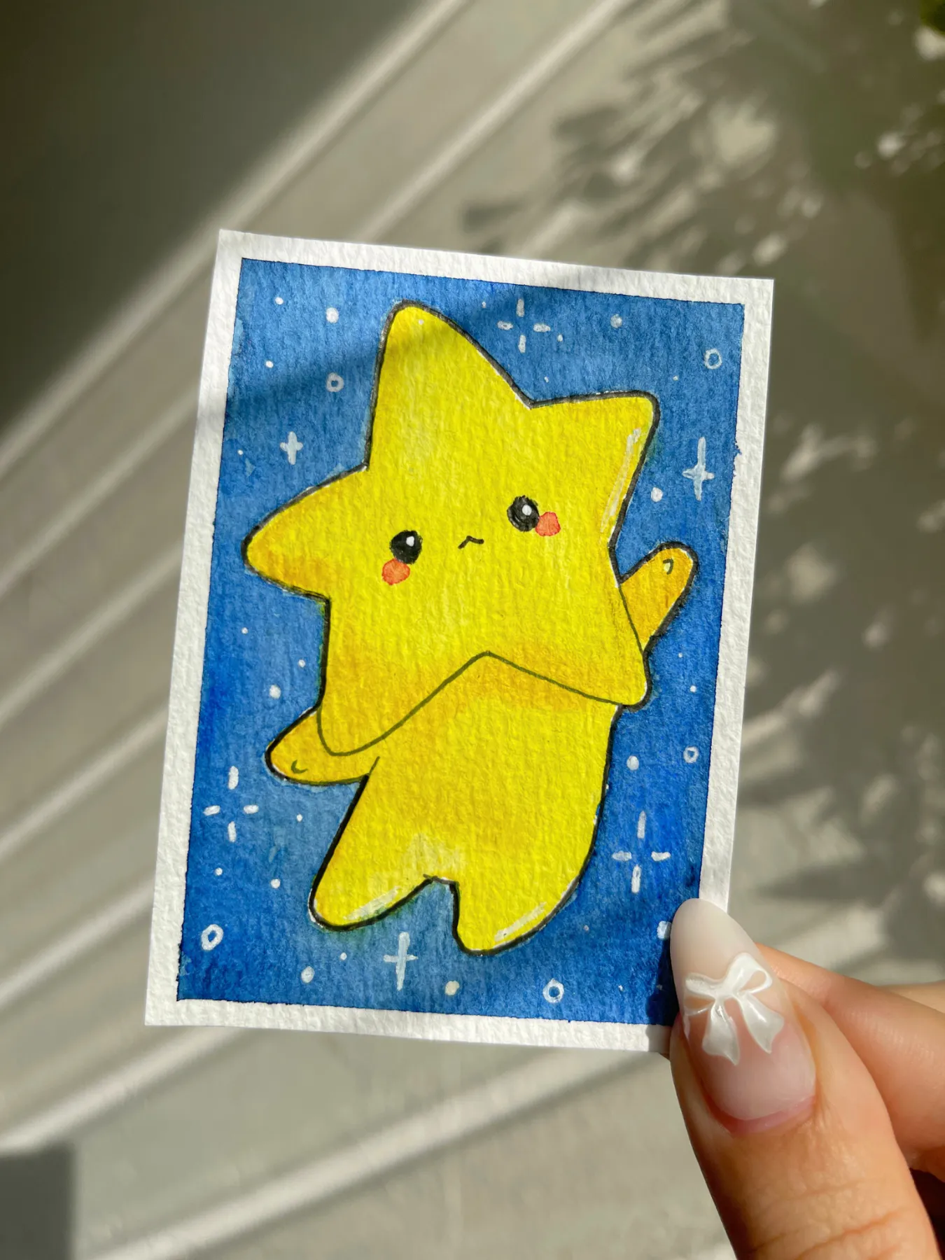 Star Child aceo art card