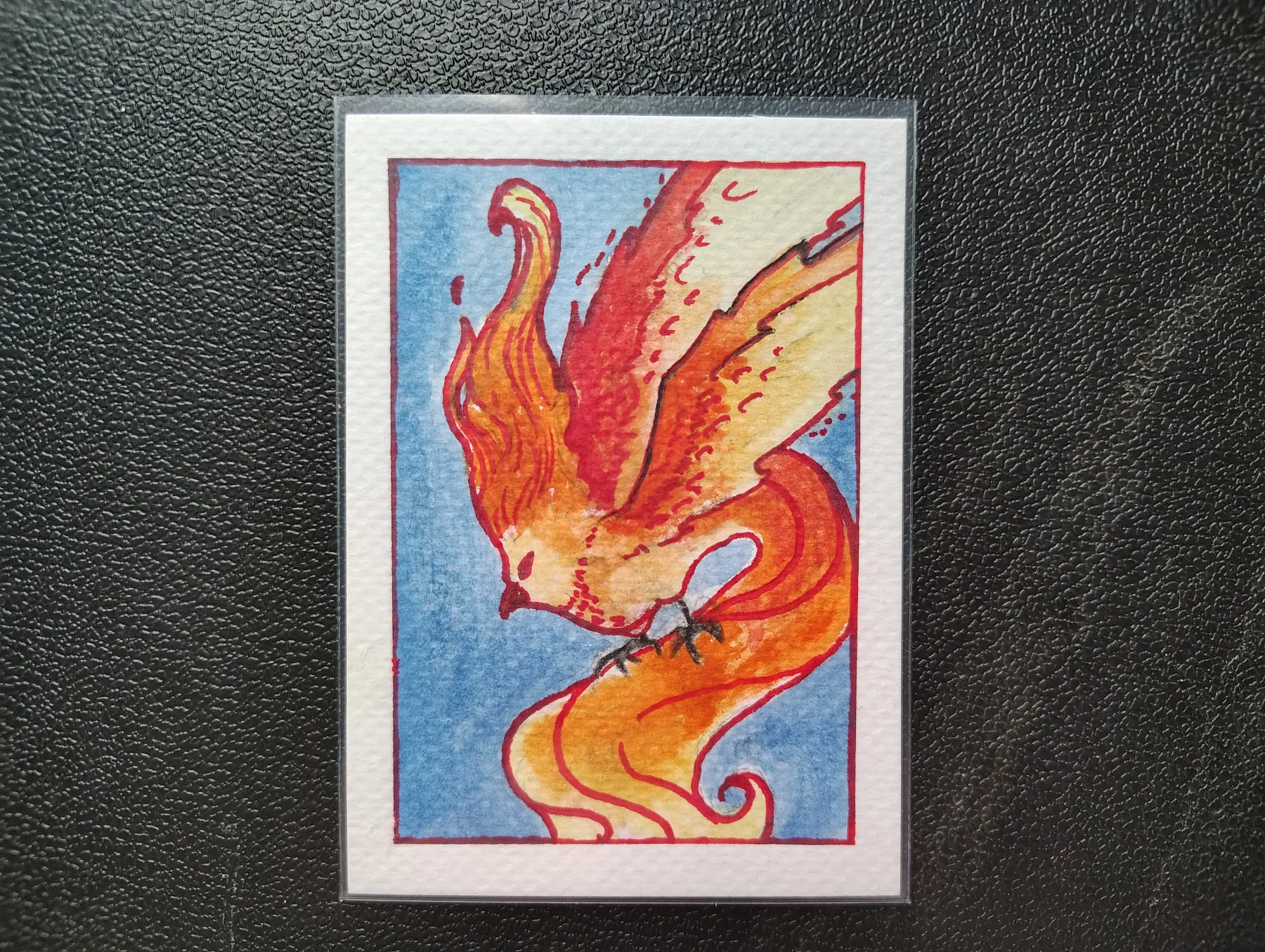 The Phoenix - Original ACEO aceo art card