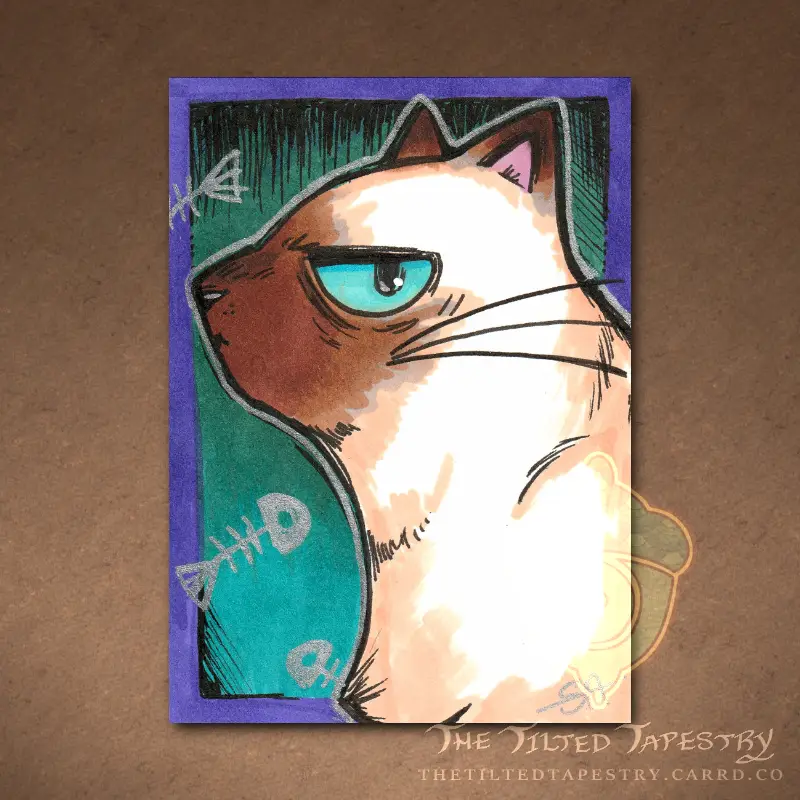 Side-Eye (Cats Cats Cats Collection) aceo art card