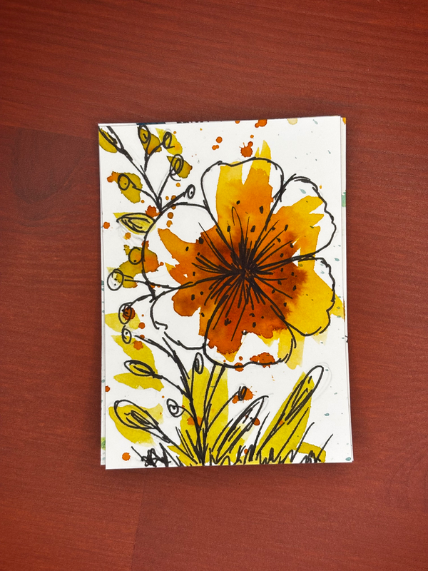 Autumn Bloom aceo art card