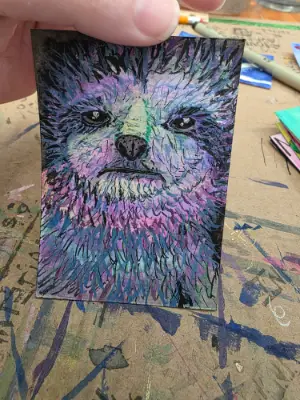 Disco Dave aceo art card thumbnail 2