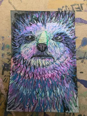 Disco Dave aceo art card thumbnail 1