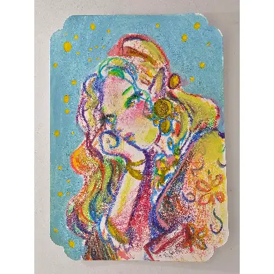 Thoughtful aceo art card thumbnail 1