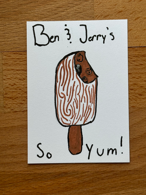 “So Yum!” Original Art, Young Artist aceo art card thumbnail 1