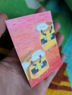 'buzzin' around' - Squimp's Favs - 5/10 aceo art card thumbnail 2