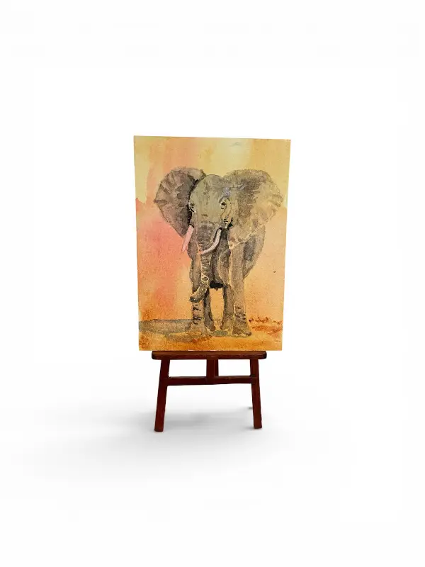 Elephant on the Serengeti aceo art card