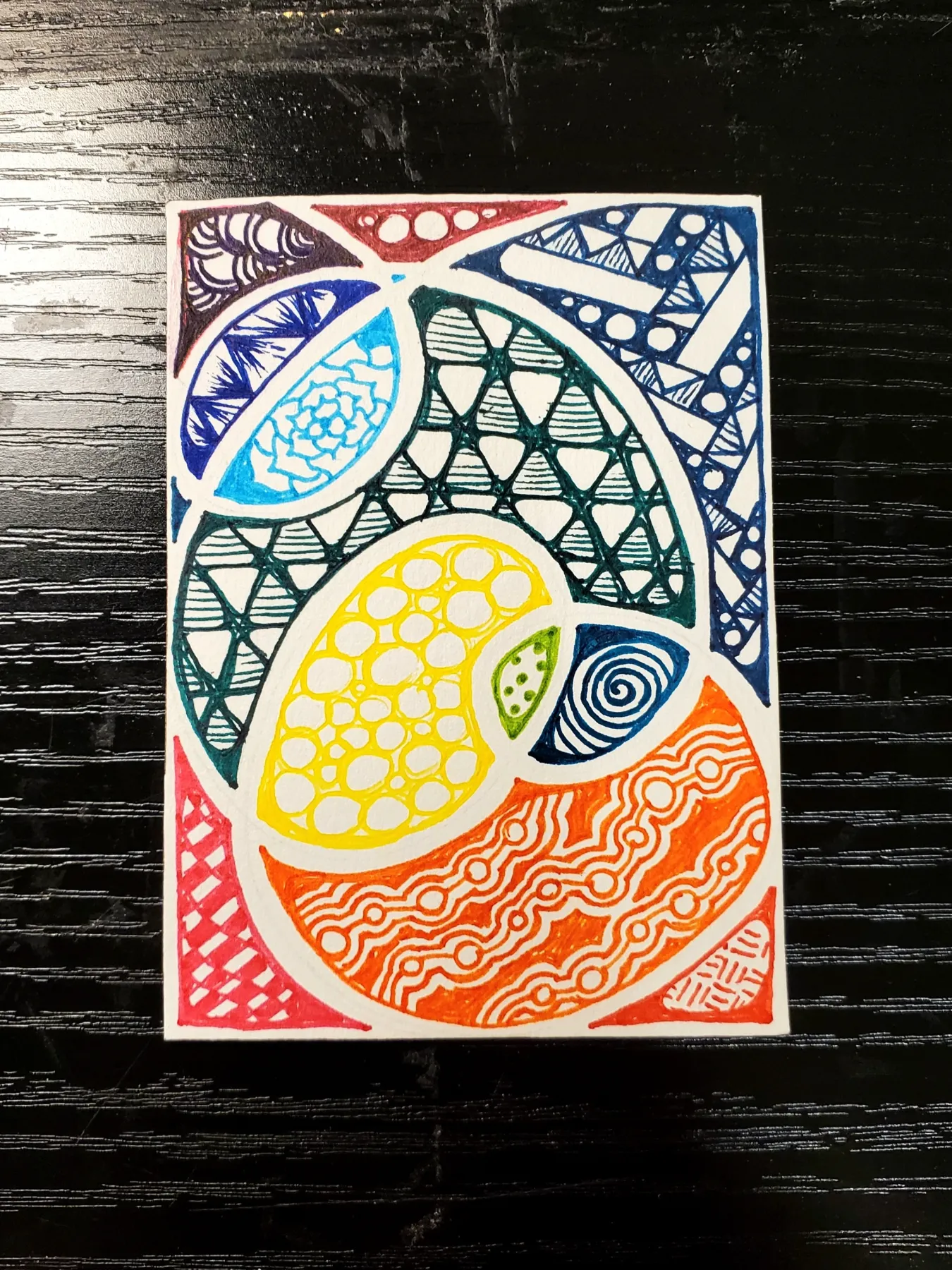Rainbow Loop de Loop aceo art card