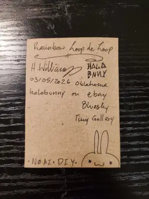 Rainbow Loop de Loop aceo art card thumbnail 2