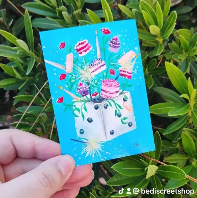 Sweetly Bouquet aceo art card