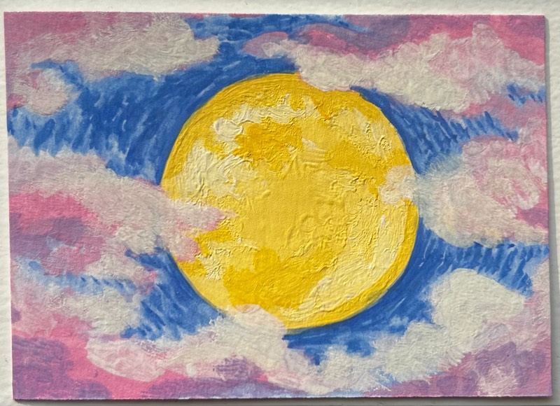 Through the Clouds aceo art card