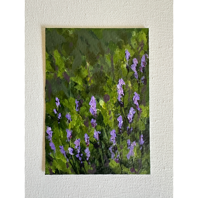 Lavender Field aceo art card thumbnail 1