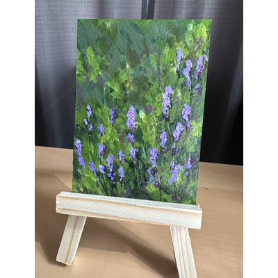 Lavender Field aceo art card thumbnail 2