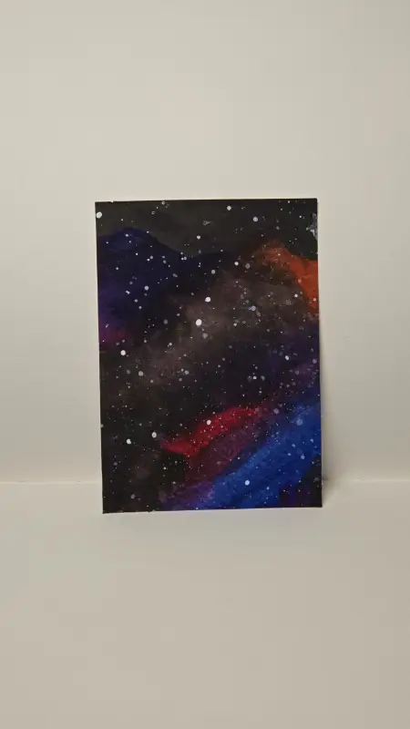 Rainbow sky aceo art card