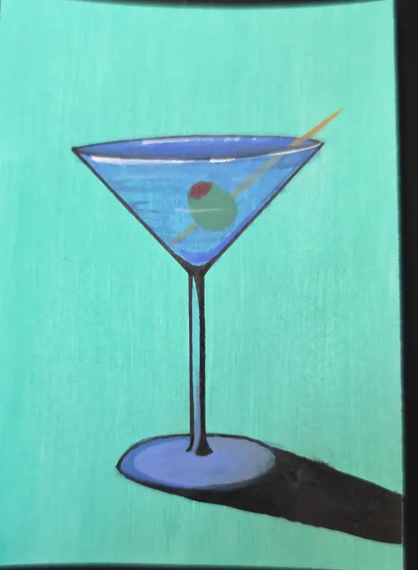 Martini Time aceo art card
