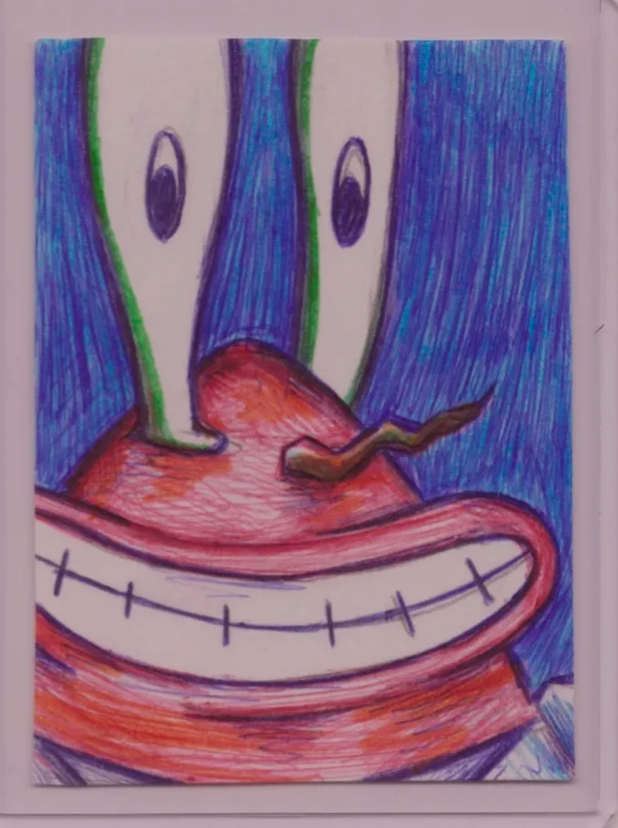 Mr. Krabs From SpongeBob Original ACEO. Cartoon Illustration aceo art card