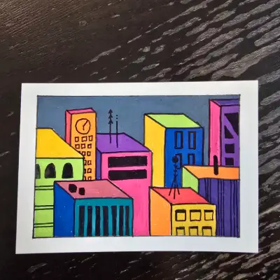 Scape aceo art card thumbnail 1
