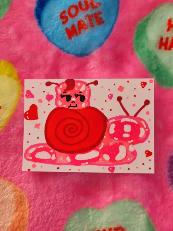 Snail Baby aceo art card