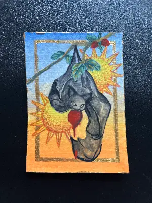 Breakfast For Dinner aceo art card thumbnail 1