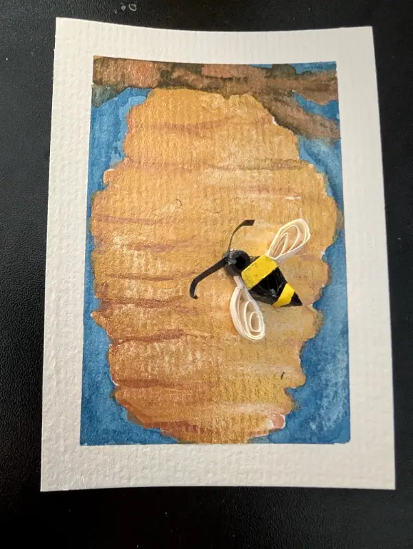 Beehive aceo art card