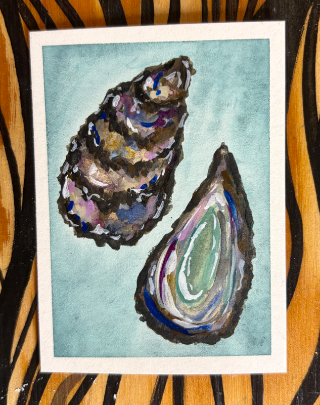 Along the Estuary aceo art card