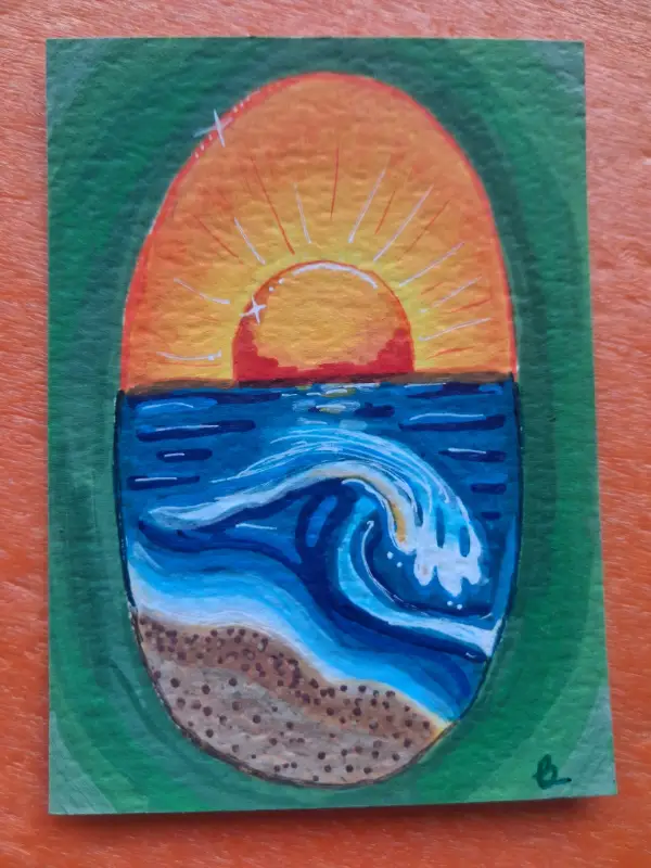 Endless Summer aceo art card
