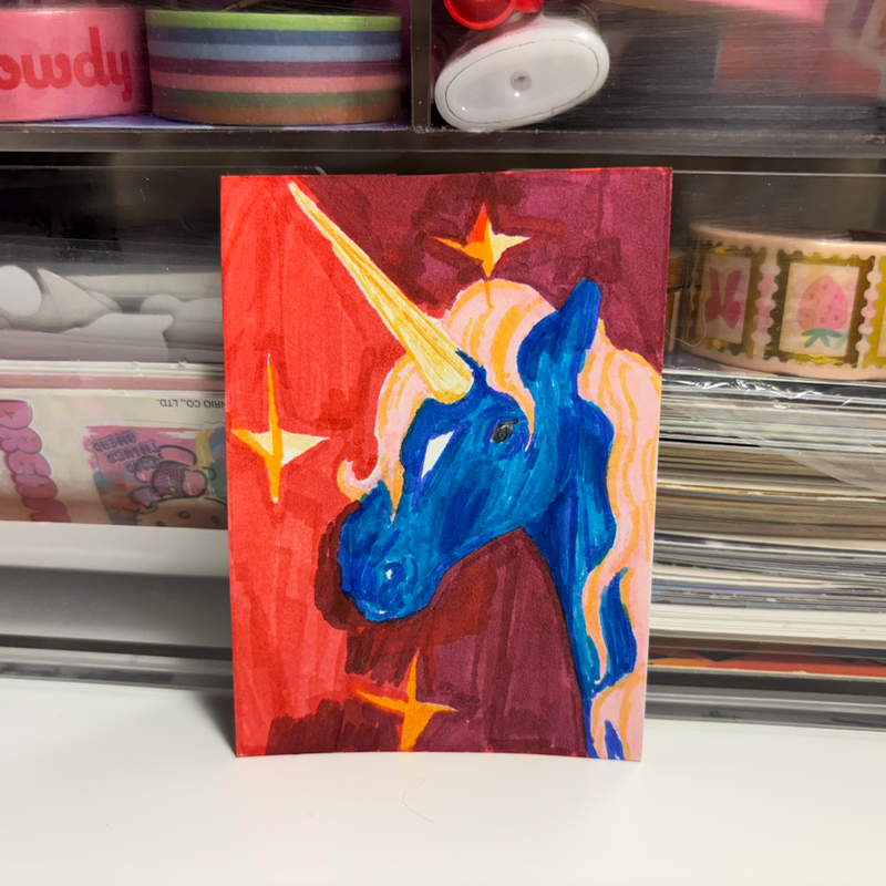Unicorn Sparkle - Series Unicorn 1/6 aceo art card