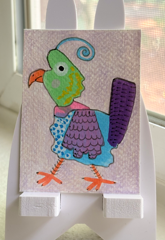 Rodney the Bird aceo art card