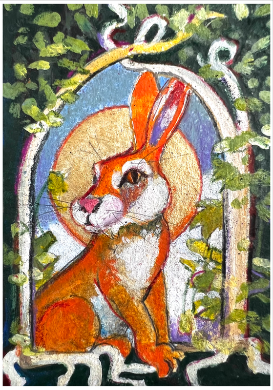 “Between Briar and Wood Portal” aceo art card
