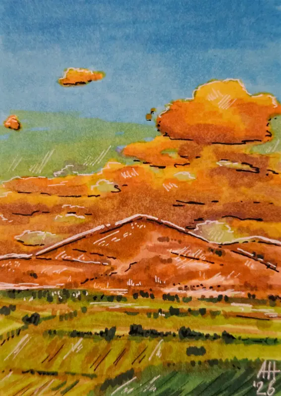 Landscape Study Four aceo art card