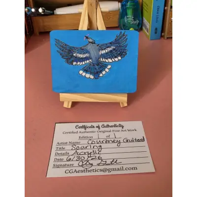 Soaring aceo art card thumbnail 2
