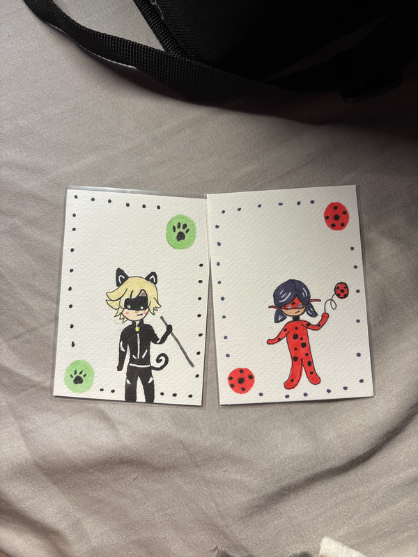 🐞 🐈‍⬛ aceo art card
