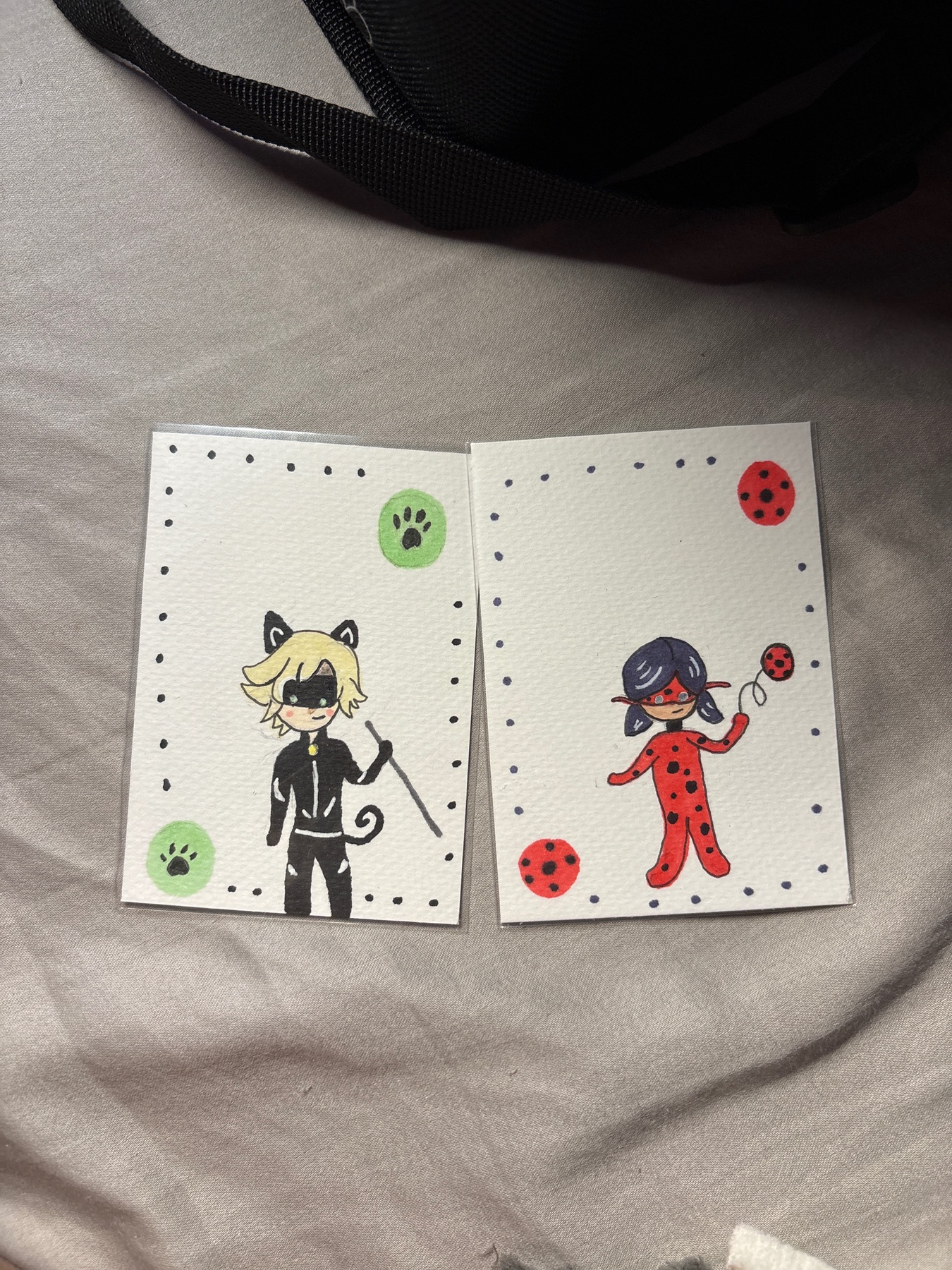 🐞 🐈‍⬛ aceo art card