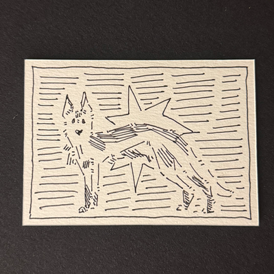 creature doodle v aceo art card thumbnail 2