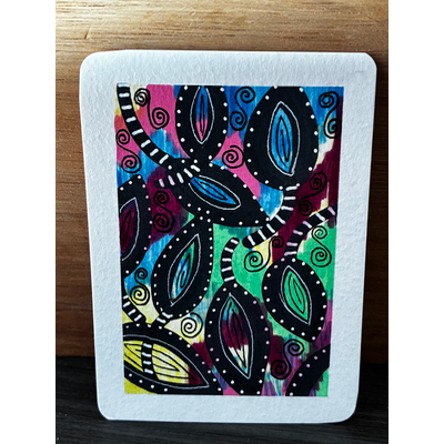Leafy Mix aceo art card thumbnail 2
