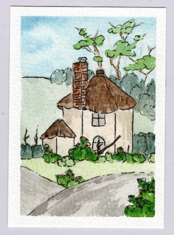 A European Corner aceo art card