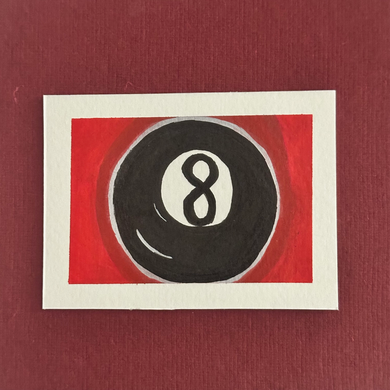8 Ball! aceo art card