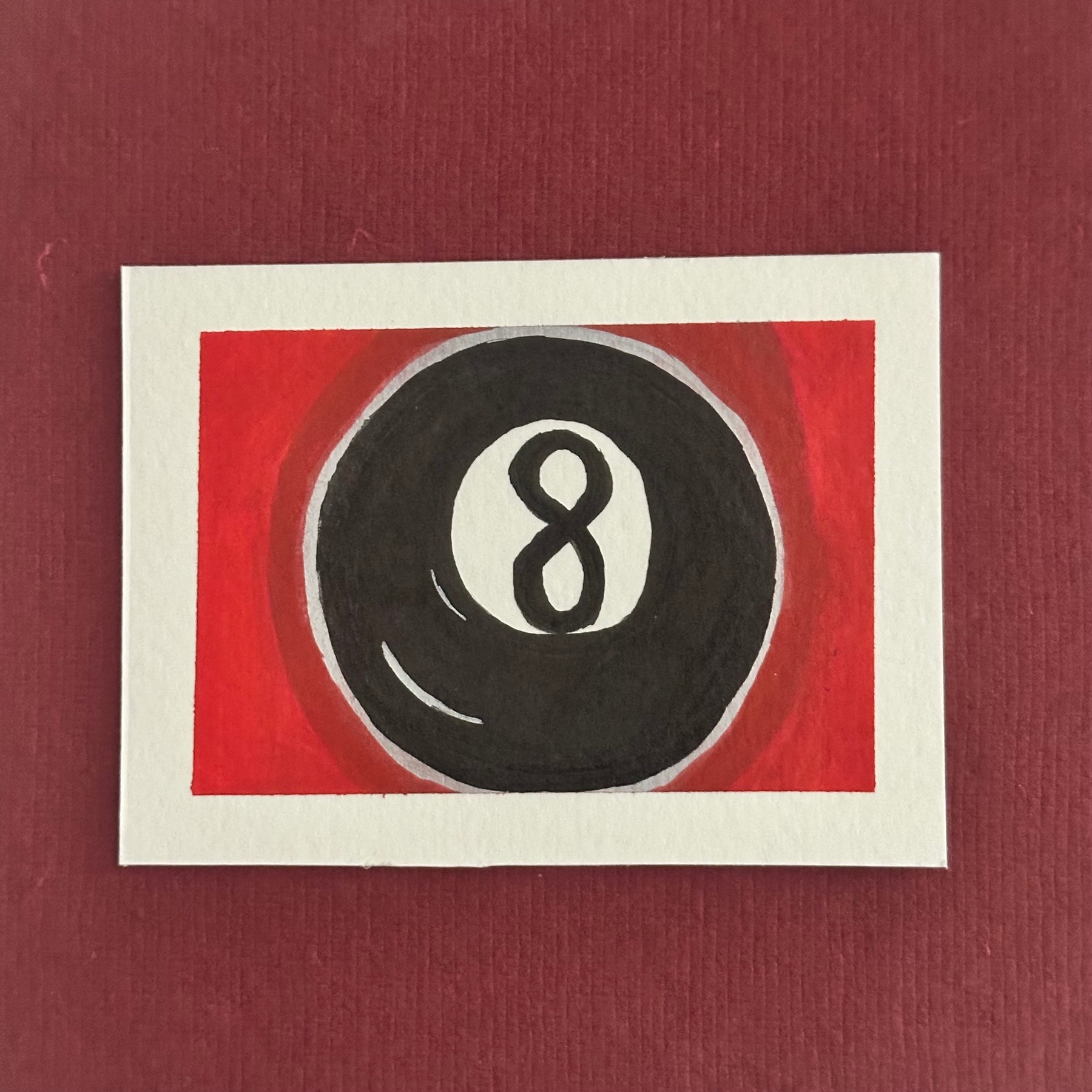 8 Ball! aceo art card
