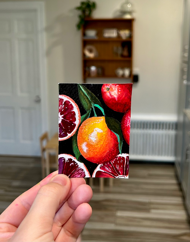 Ember Orange aceo art card