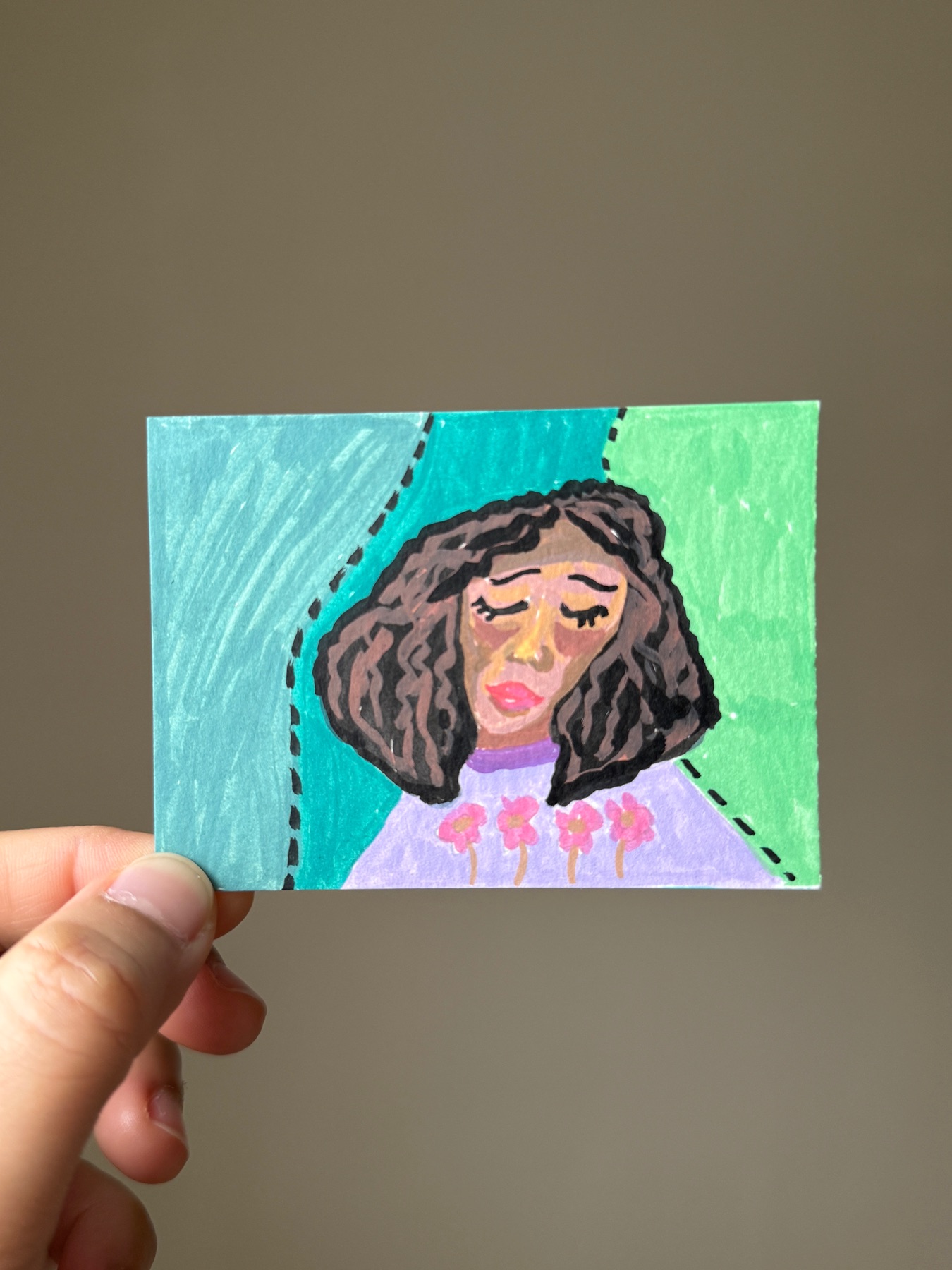 Between Thoughts aceo art card