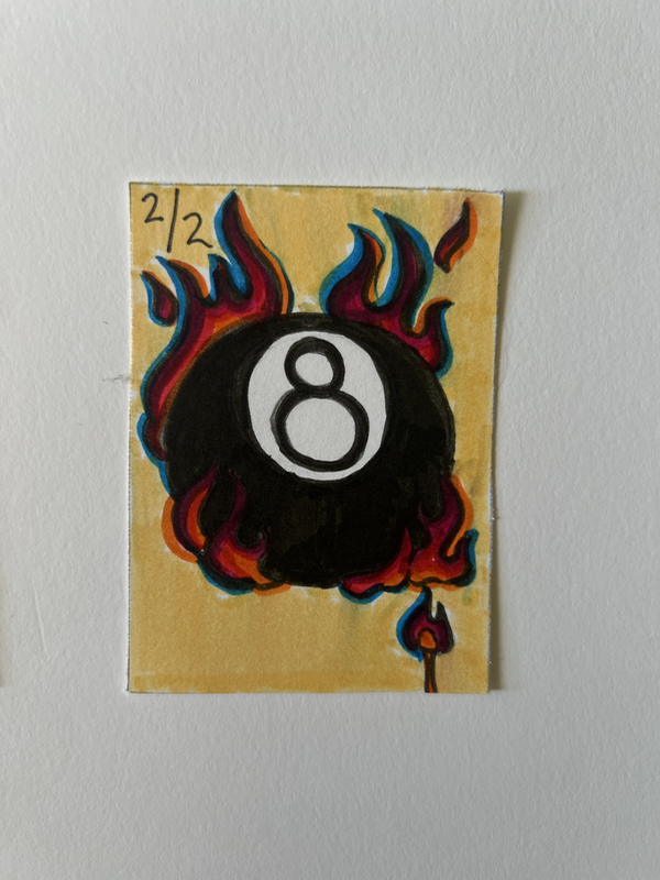 Flash 2 of 2 aceo art card
