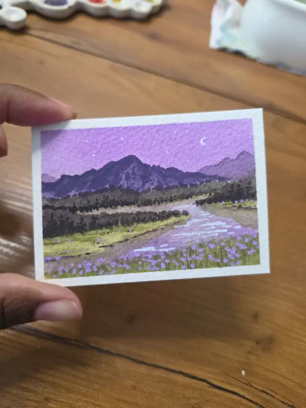 Lavender Wonders aceo art card