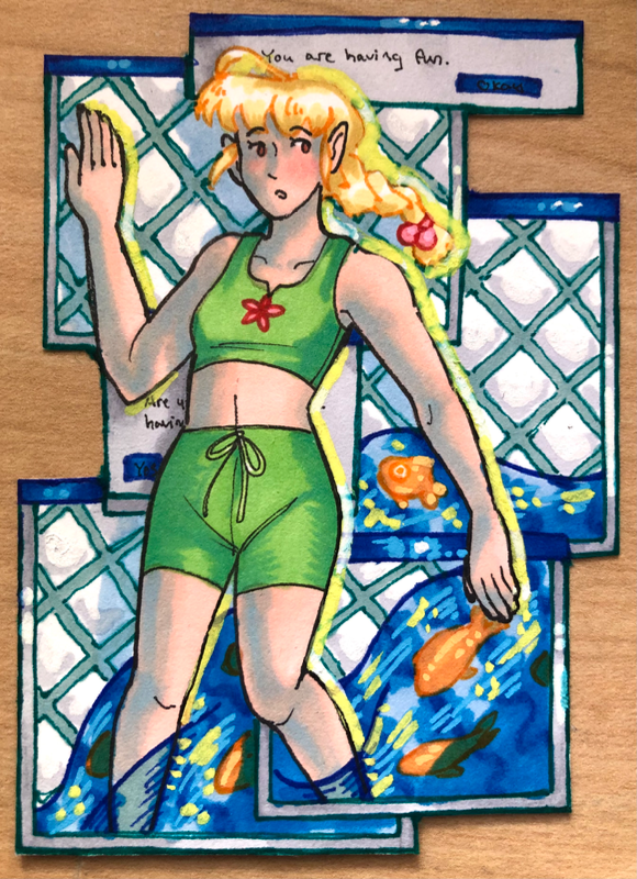 Websurfing aceo art card