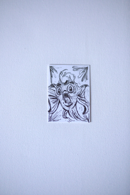 Shocked Fish aceo art card thumbnail 1
