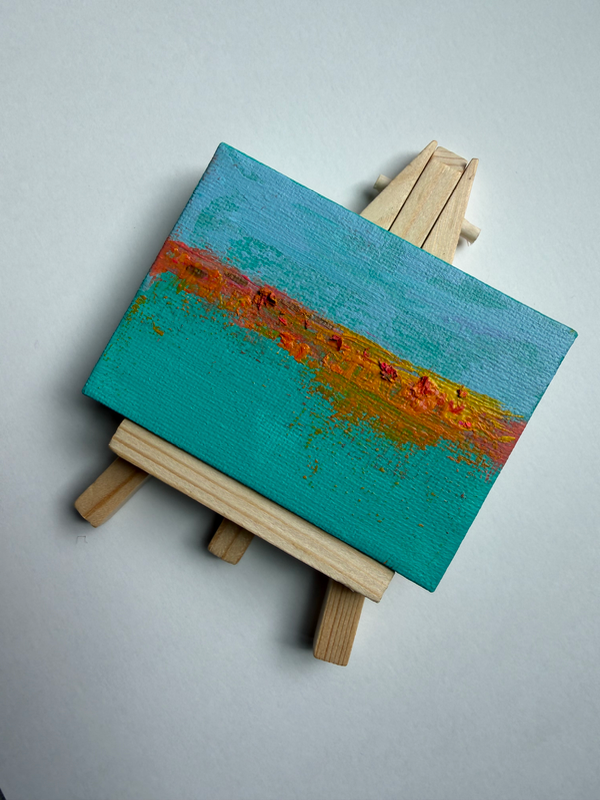 “Oh wow, look at that sunset.” | 17.5274° S, 149.8348° W Moorea, French Polynesia | Original ACEO aceo art card