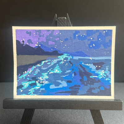 bioluminescence aceo art card thumbnail 1