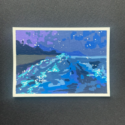 bioluminescence aceo art card thumbnail 2