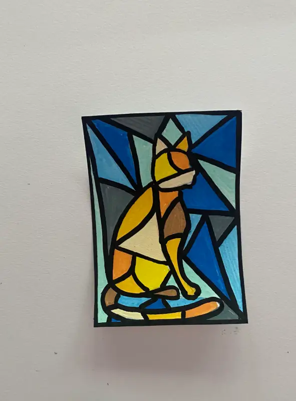 Comfy cat aceo art card